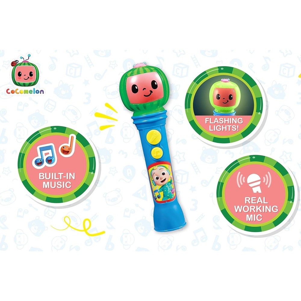Cocomelon Sing‎ Along Karaoke Microphone w/ Music & Songs Lights Up Toddler Toy